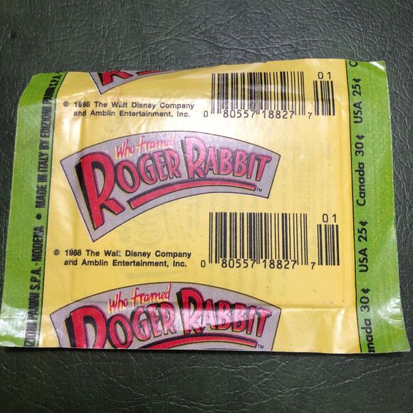Vintage NOS 1980s Roger Rabbit Collectible Card/Sticker pk by Panini of Italy - Picture 2 of 5